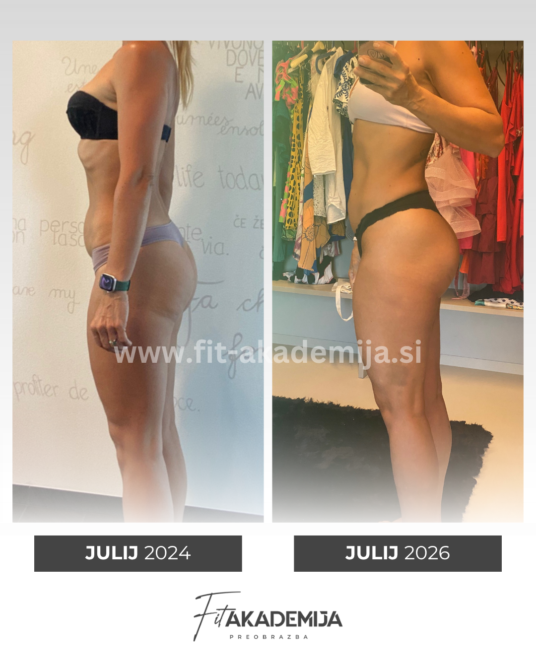 Prej in potem — udeleženka Fit Akademije