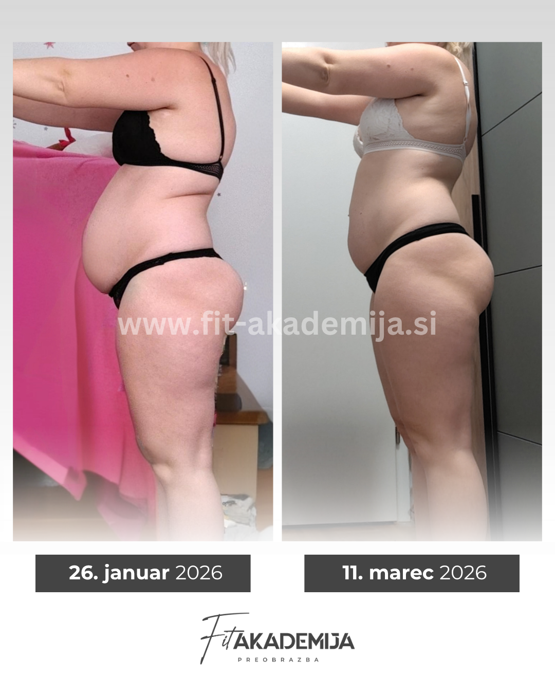 Prej in potem — udeleženka Fit Akademije