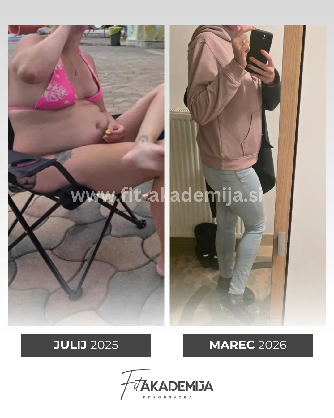 Prej in potem — udeleženka Fit Akademije